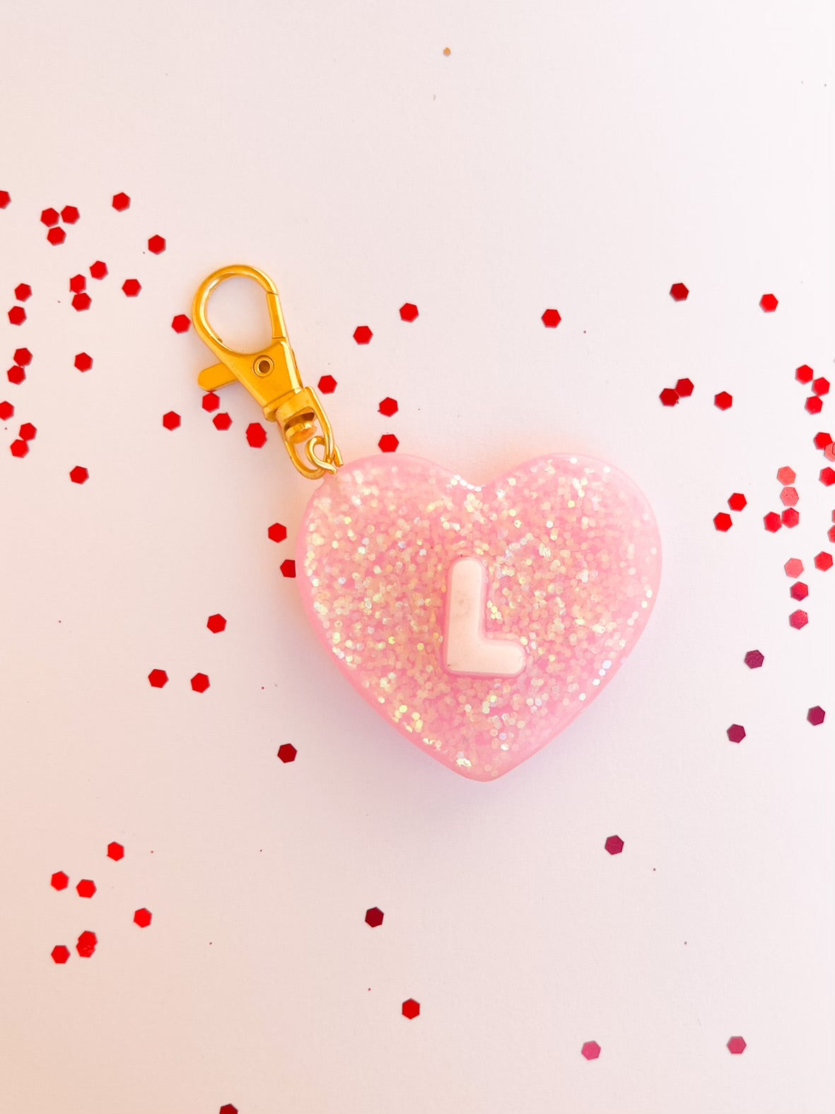 Pink Valentines Heart Keychain – BaconBitCo